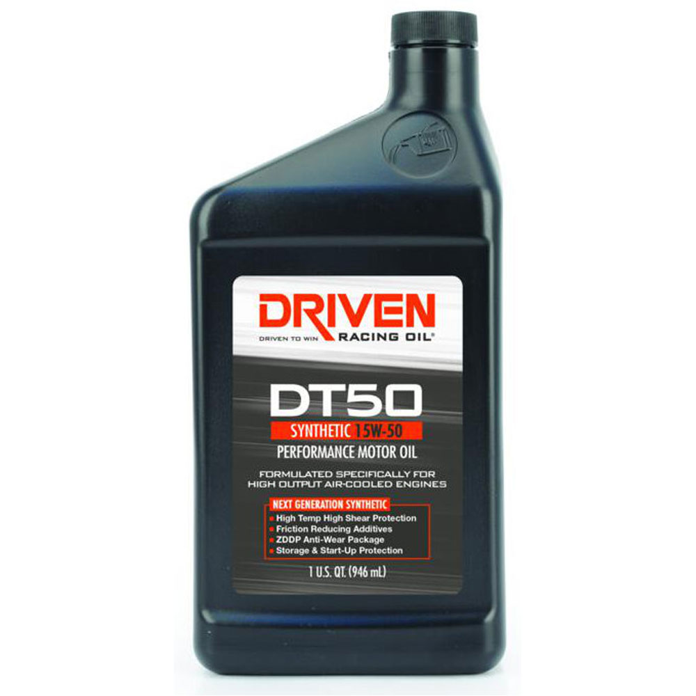 Photo for Driven Racing Engine Oil 02806; DT50 Air Cooled 15W-50 1 Quart Synthetic