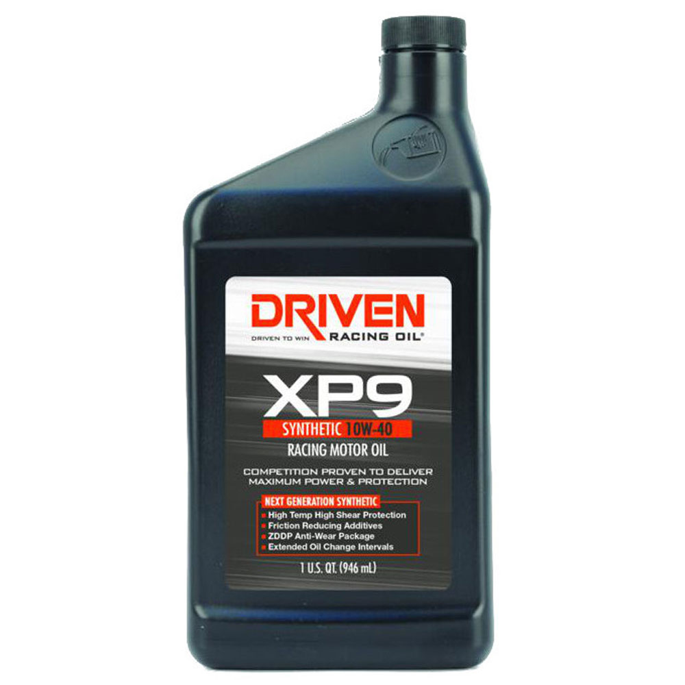 Driven Racing Oil Engine Oil 03206; XP9 Racing Oil 10W-40 1 Quart Synthetic 