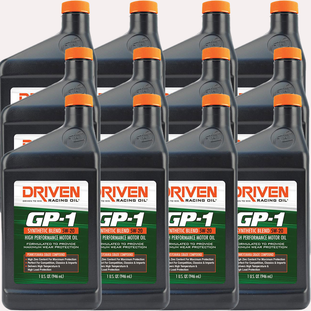 Photo for Driven Racing Engine Oil 19206-12; GP1 High Performance 5W-20 1 Quart Synthetic 