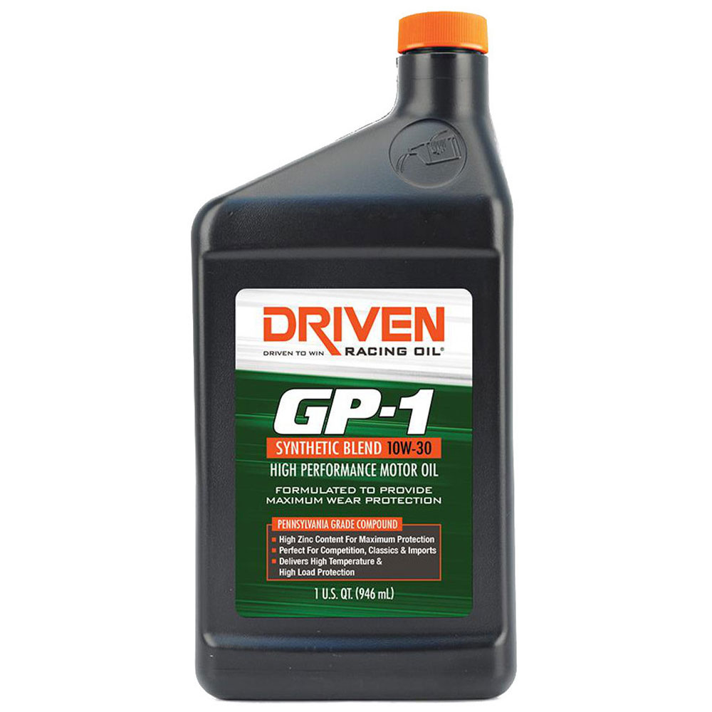 Photo for Driven Racing Engine Oil 19306; GP1 High Performance 10W-30 1 Quart Synthetic