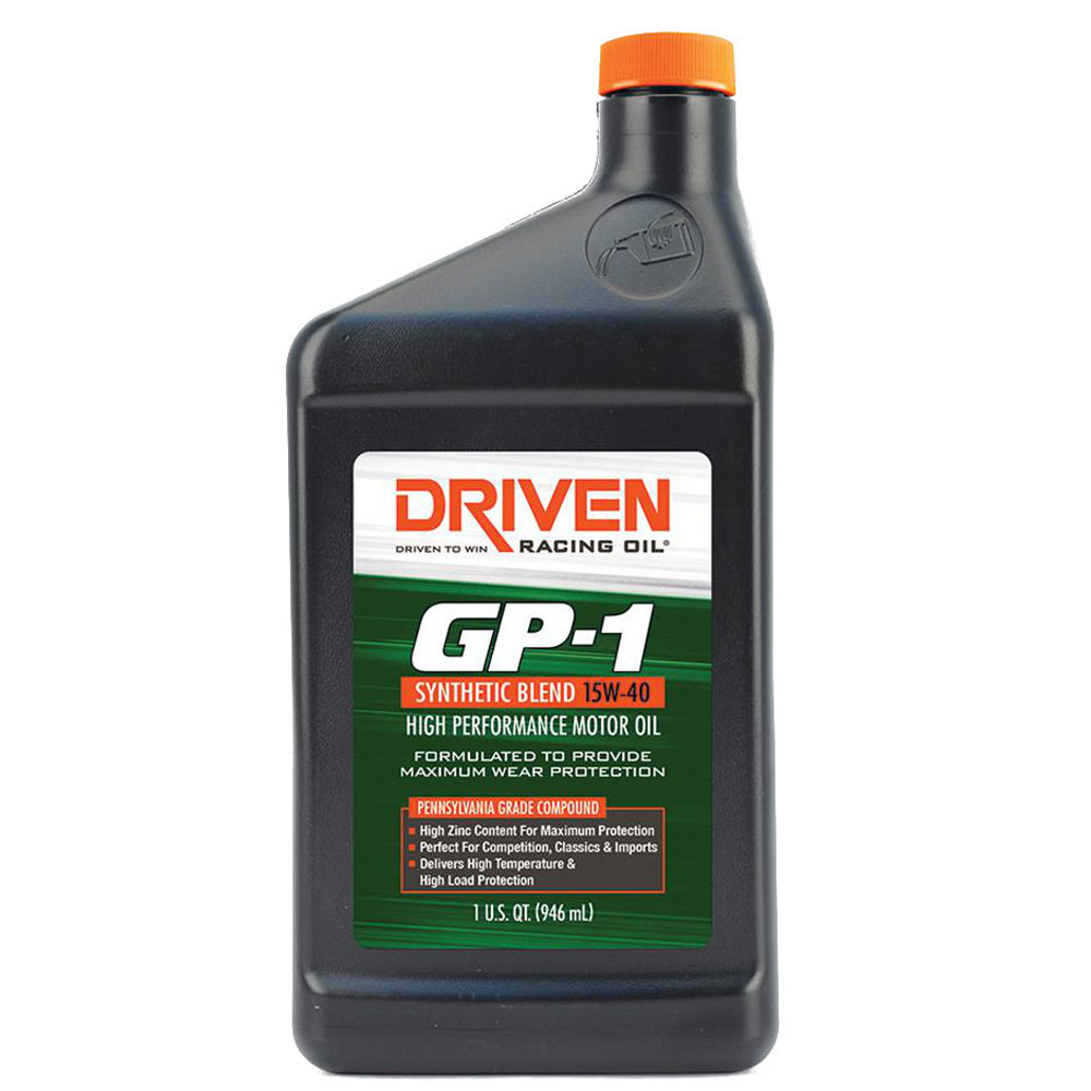 Photo for Driven Racing Engine Oil 19406; GP1 High Performance 15W-40 1 Quart Synthetic