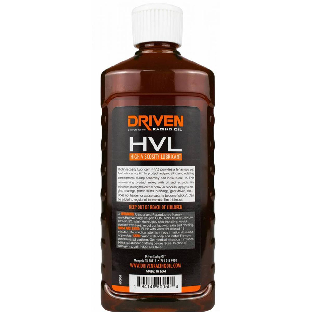 Driven Racing Assembly Lubricant 50050; HVL, High Viscosity Lubricant 8.0 oz. Bottle Assembly Lube 