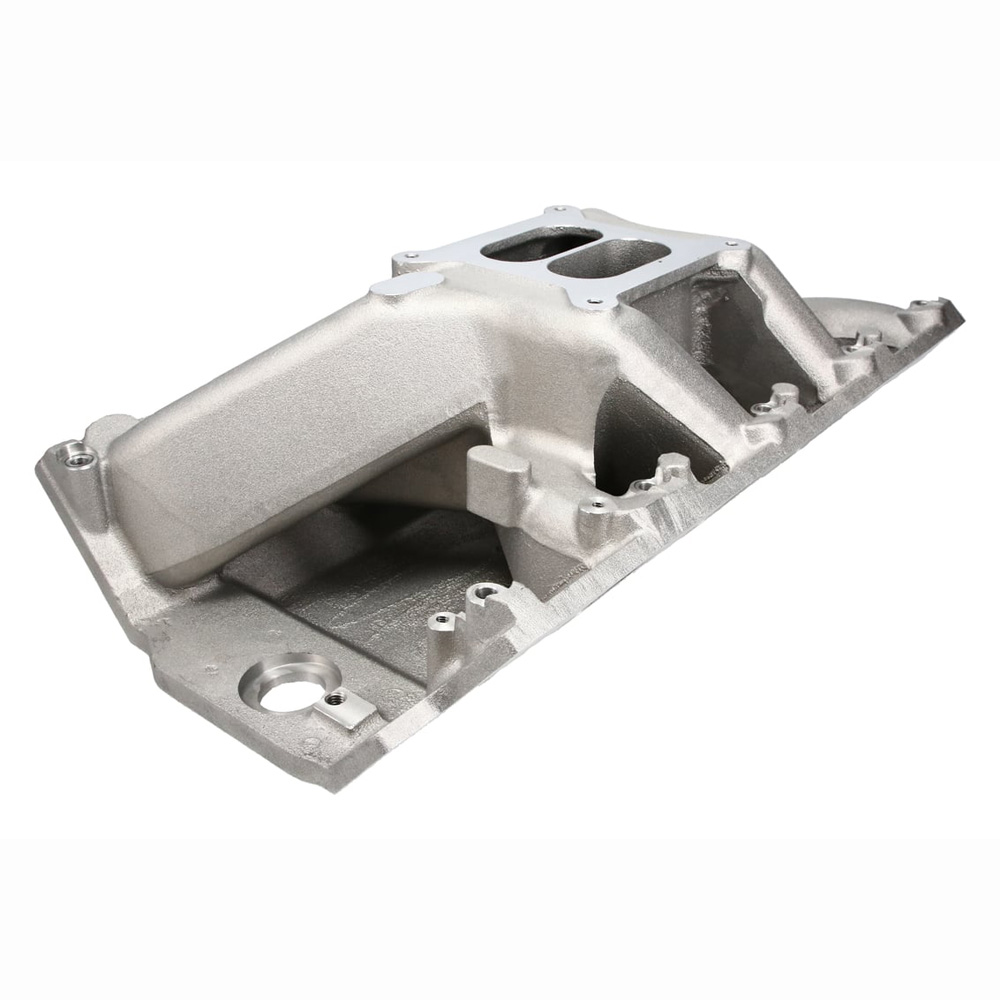 Dart Intake Manifold 41616010; Dual Plane Idle to 6500 Satin Aluminum for 2001 to 2007 Chevy 8.1L Vortec L18 