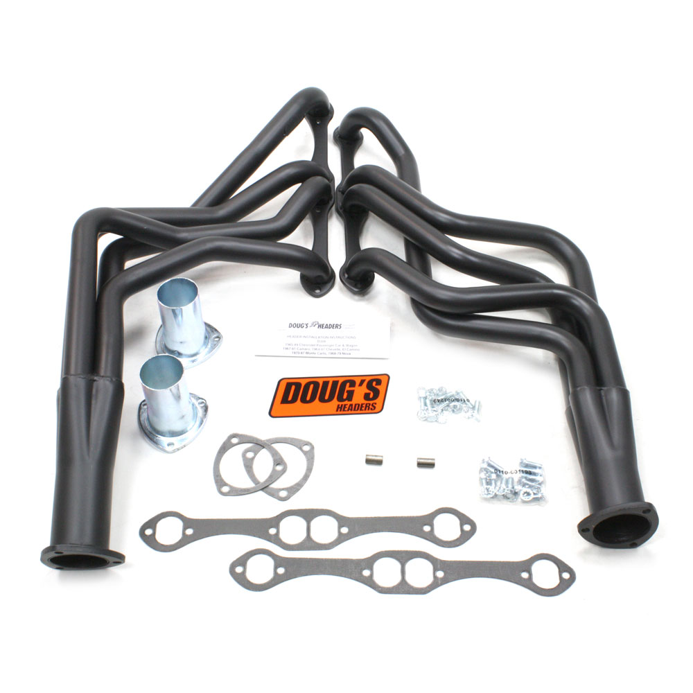 Photo for Doug's Exhaust Header D308-B; Long Tube Black for 1967 to 1987 Chevy A Body, F Body, G Body 262 to 400 