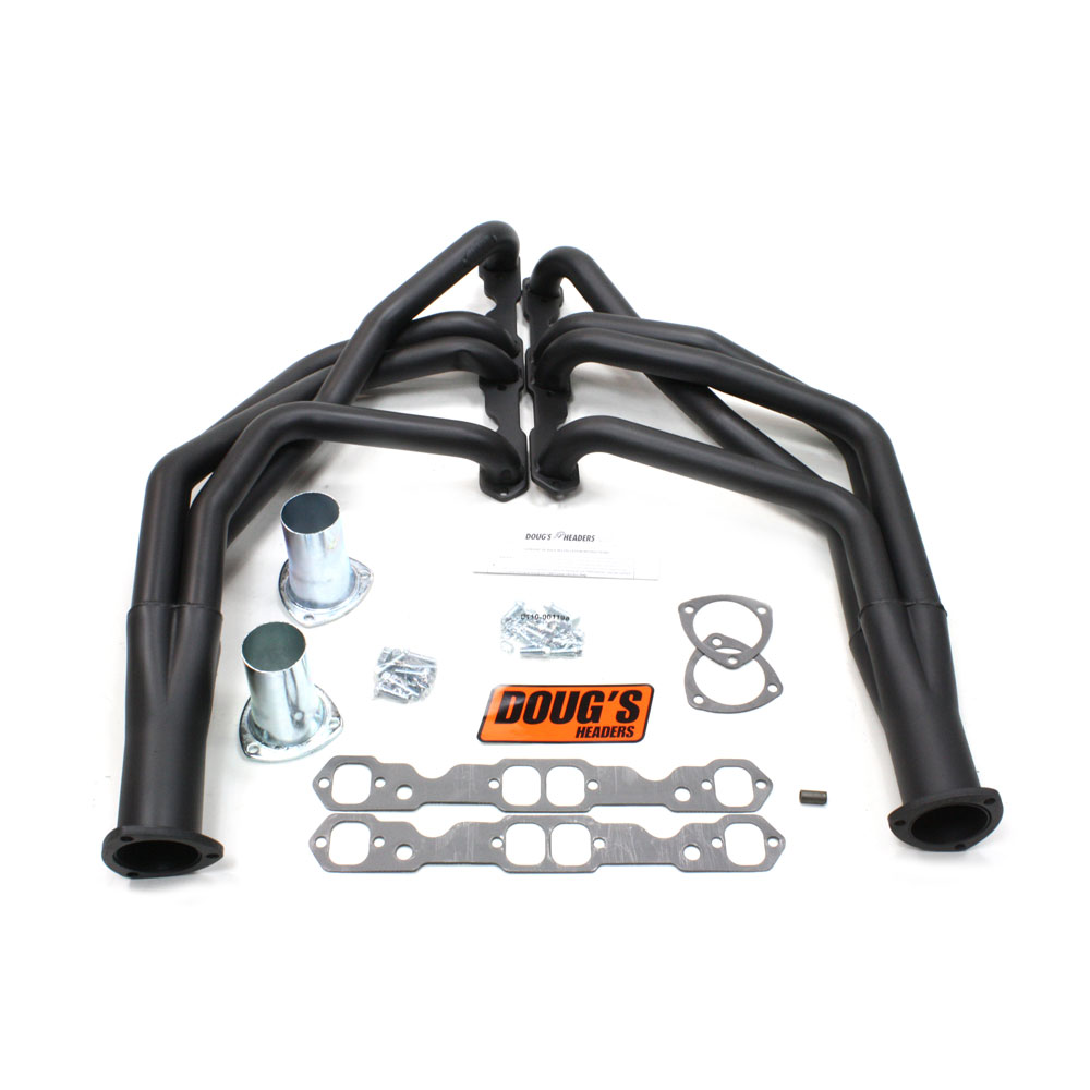 Photo for Doug's Exhaust Header D368-B; Long Tube Black for 1967 to 1974 Chevy Camaro, Nova 262 to 400 