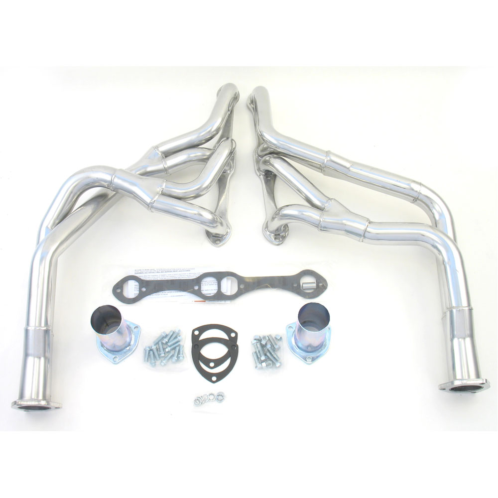 Photo for Doug's Exhaust Header D375Y; 1.625 in. 2.500 in. Tri Y 16 Gauge Silver Ceramic Coated Mild Steel for 1965 to 1977 Chevy 262 to 400