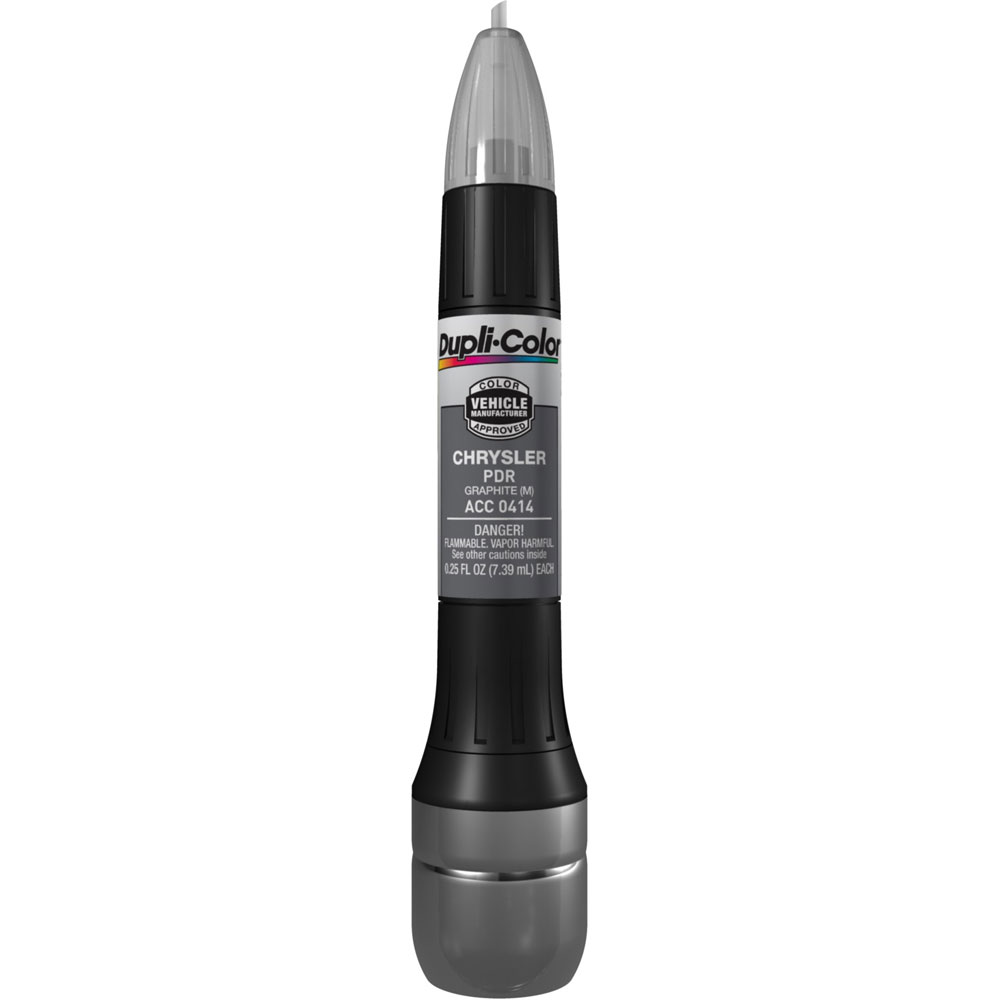 Duplicolor Paint ACC0414; Scratch Fix All In 1 Exact Match 0.25 oz. Pen, Brush Metallic Graphite PDR for Chrysler 
