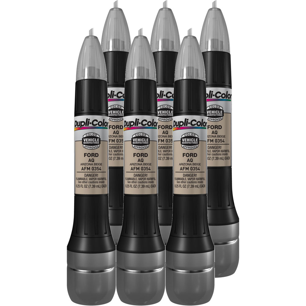Photo for Duplicolor Paint AFM0354(6-PACK); Scratch Fix All In 1 Exact Match 0.25 oz. Pen, Brush Arizona Beige for Ford AQ, AQ 