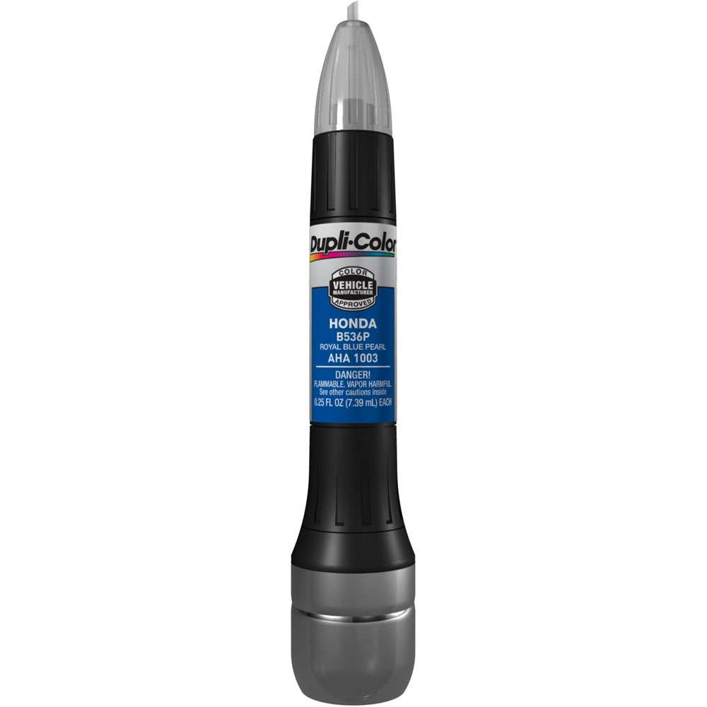 Duplicolor Paint AHA1003; Scratch Fix All In 1 Exact Match 0.25 oz. Pen, Brush Royal Blue Pearl B536P for Honda 