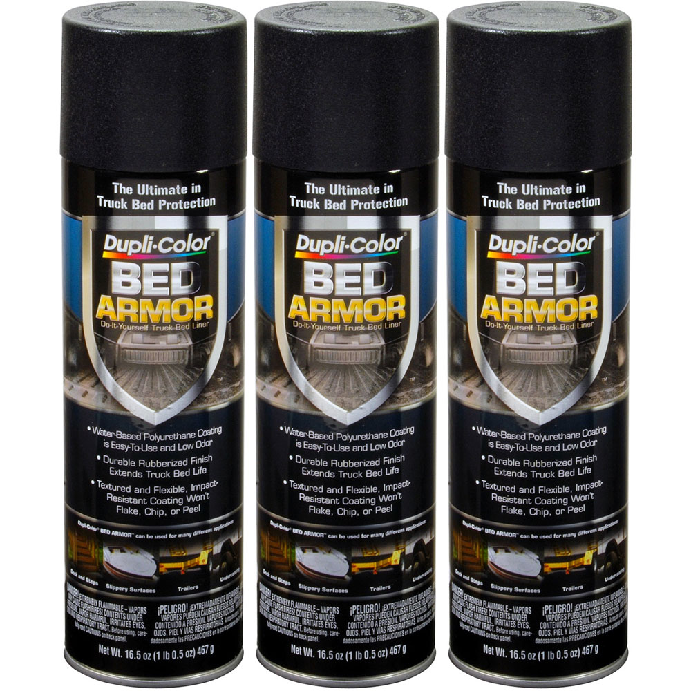 Photo for Duplicolor Truck Bed Liner BAA2010(3-PACK); Bed Armor 16.0 oz. Aerosol Black 