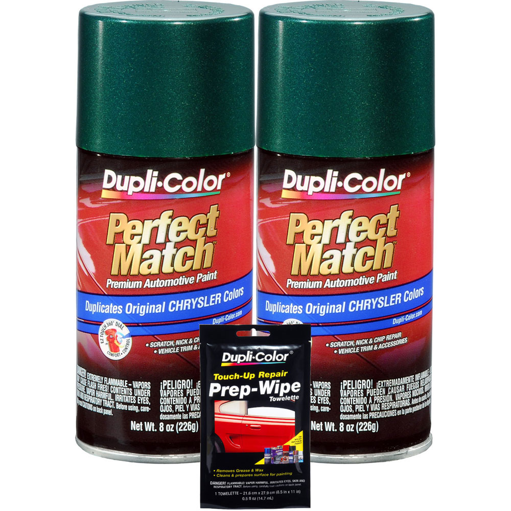 Photo for Duplicolor Paint BCC0423(BUNDLE); Perfect Match 8.0 oz. Aerosol Forest Green Pearl for Chrysler PG8 
