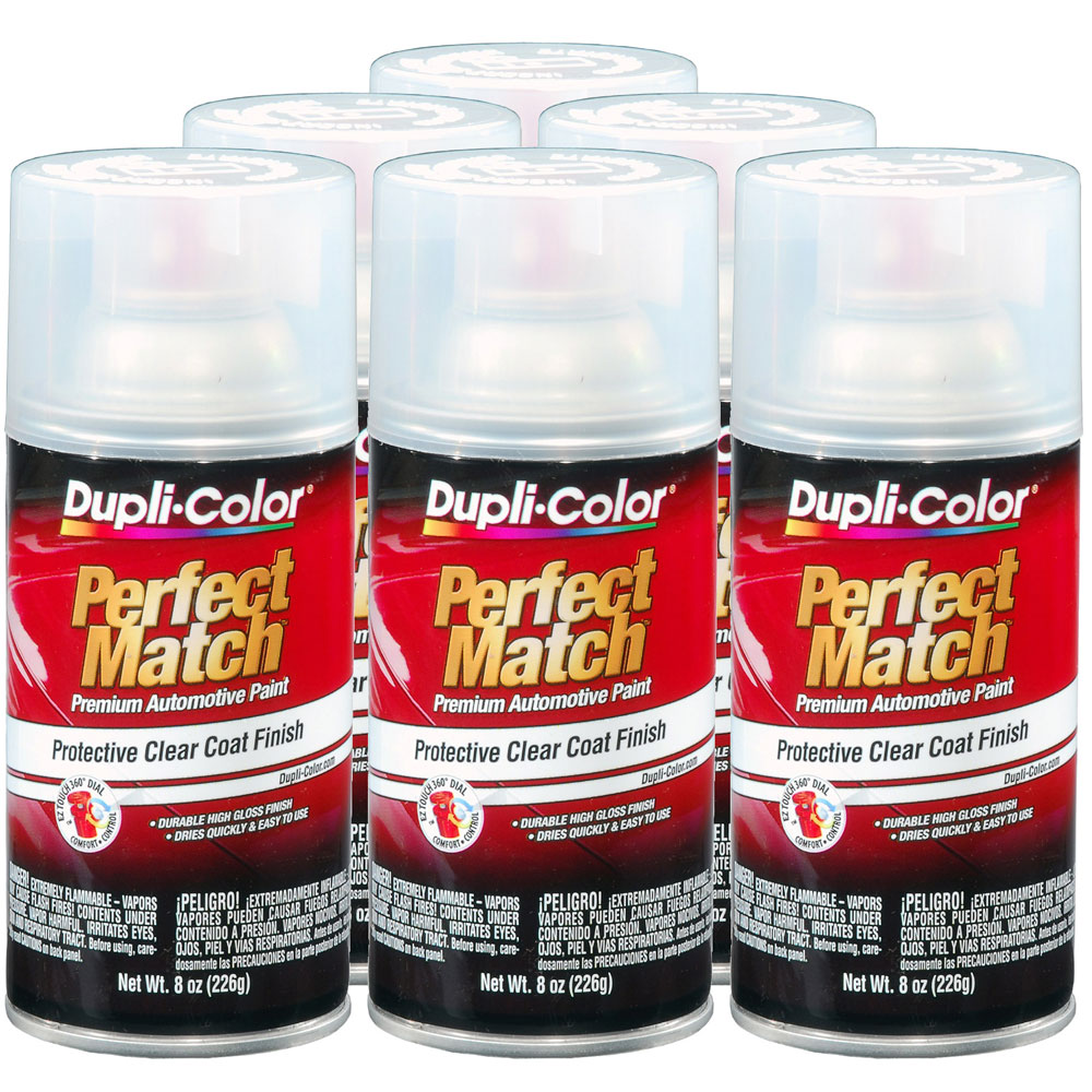 Photo for Duplicolor Paint BCL0125(6-PACK); Perfect Match 8.0 oz. Aerosol Clear Top Coat 