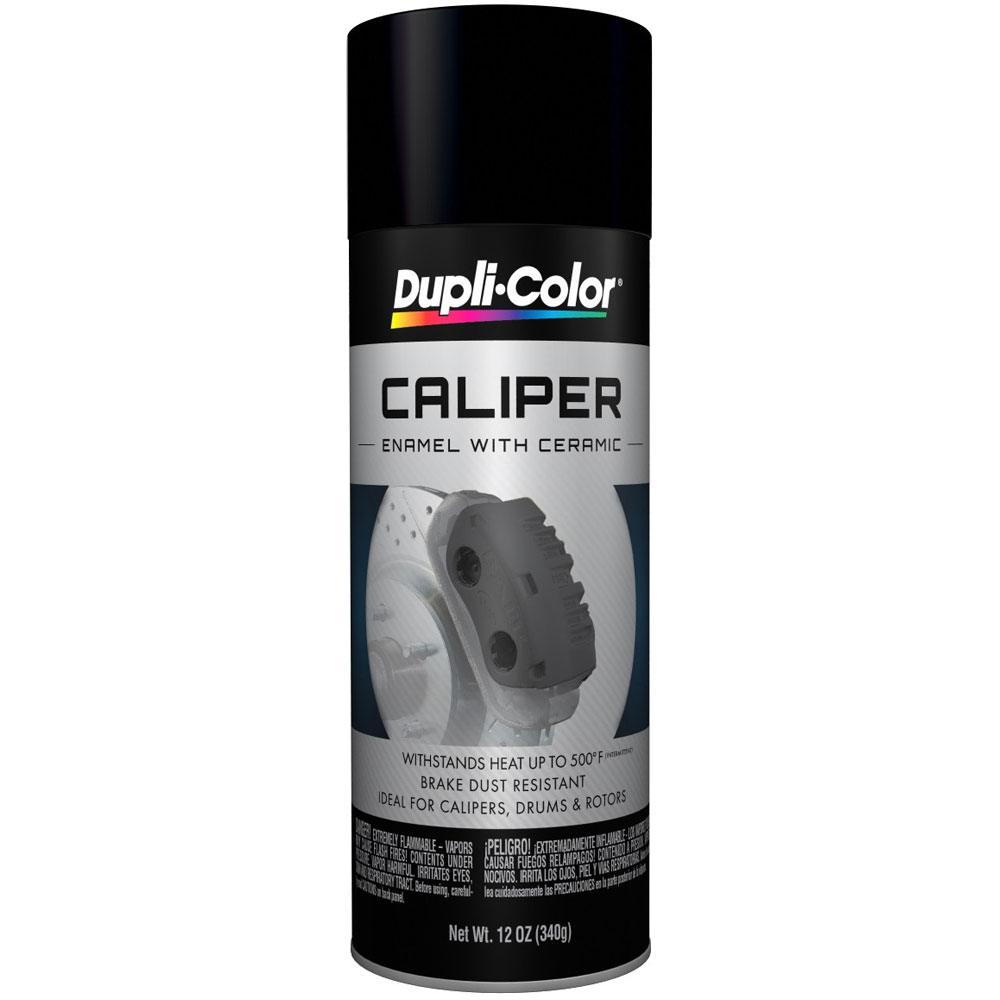 Duplicolor Paint BCP105; Caliper Enamel with Ceramic 12.00 oz. Aerosol Black 500 deg. F 