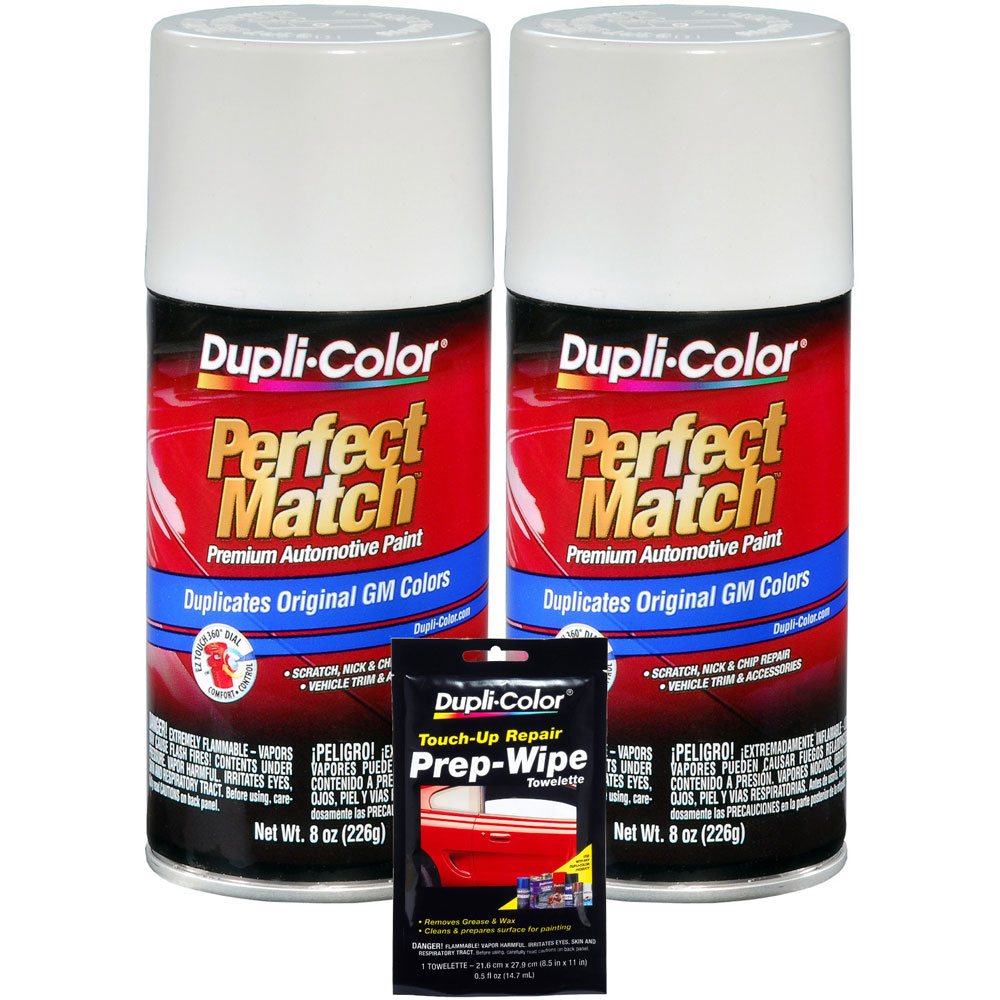 Photo for Duplicolor Paint BGM0434(BUNDLE); Perfect Match 8.0 oz. Aerosol Olympic White for GM 50, 50, WA8624 