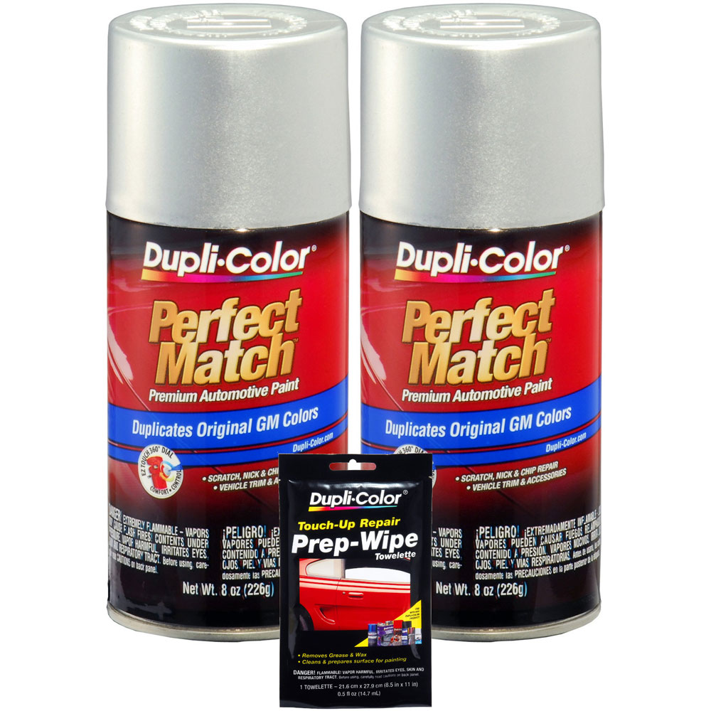 Photo for Duplicolor Paint BGM0501(BUNDLE); Perfect Match 8.0 oz. Aerosol Metallic Galaxy Silver for GM 12, WA519F 