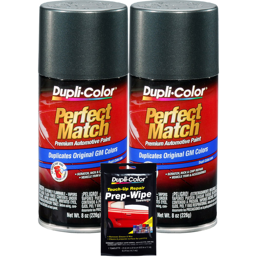 Photo for Duplicolor Paint BGM0522(BUNDLE); Perfect Match 8.0 oz. Aerosol Metallic Storm Gray for GM 14, WA391E 