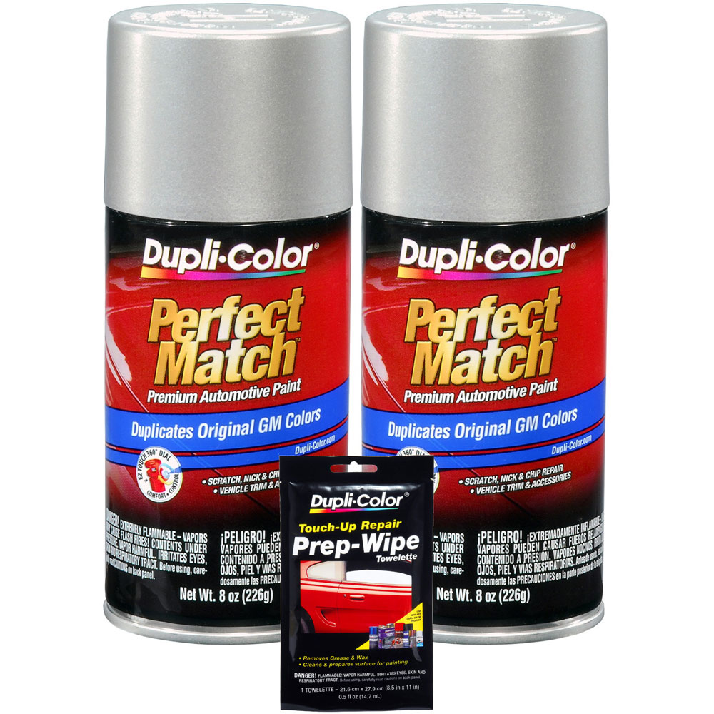 Photo for Duplicolor Paint BGM0528(BUNDLE); Perfect Match 8.0 oz. Aerosol Metallic Fine Silver Birch for GM 59, 59, 59, WA926L 