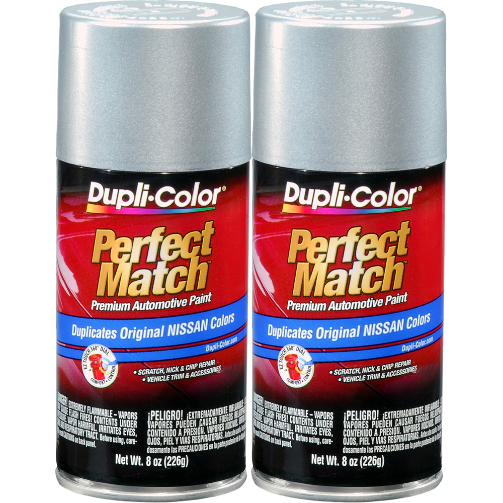 Photo for Duplicolor Paint BNS0565(2-PACK); Perfect Match 8.0 oz. Aerosol Metallic Silver Frost for Nissan 549 