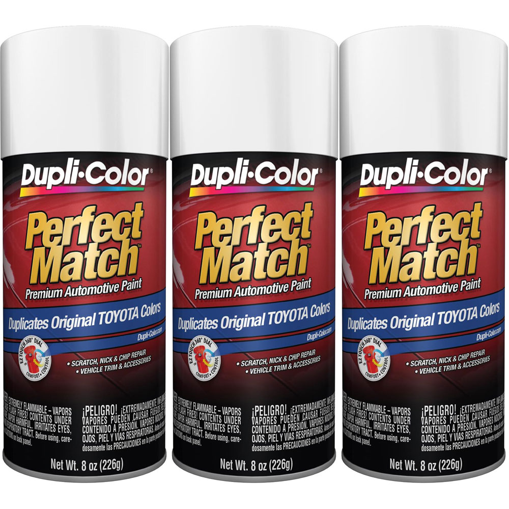 Photo for Duplicolor Paint BTY1578(3-PACK); Perfect Match 8.0 oz. Aerosol White for Toyota 045 