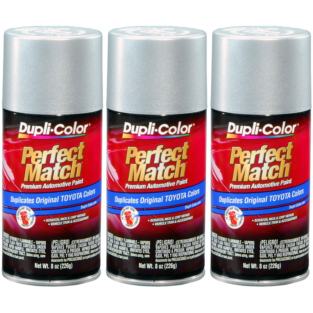 Photo for Duplicolor Paint BTY1617(3-PACK); Perfect Match 8.0 oz. Aerosol Classic Silver Mica for Toyota 1F7 