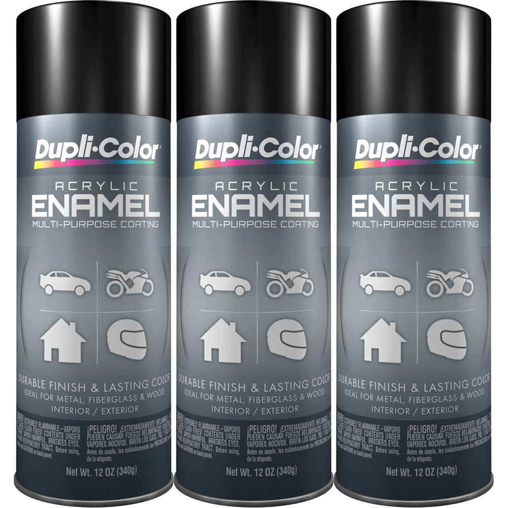 Photo for Duplicolor Paint DA1600(3-PACK); 12.00 oz. Aerosol Black 