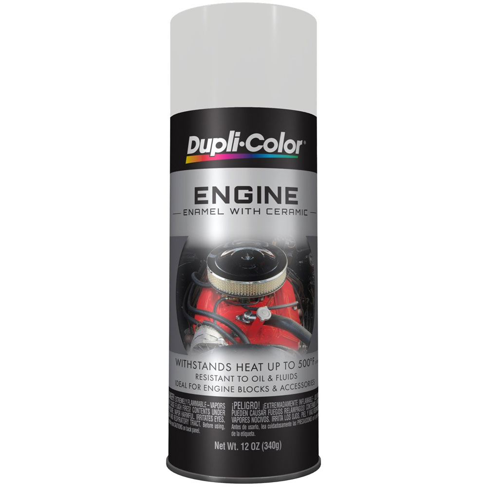 Duplicolor Paint DE1602; Engine Enamel with Ceramic 12.00 oz. Aerosol Universal White 500 deg. F Intermittent 