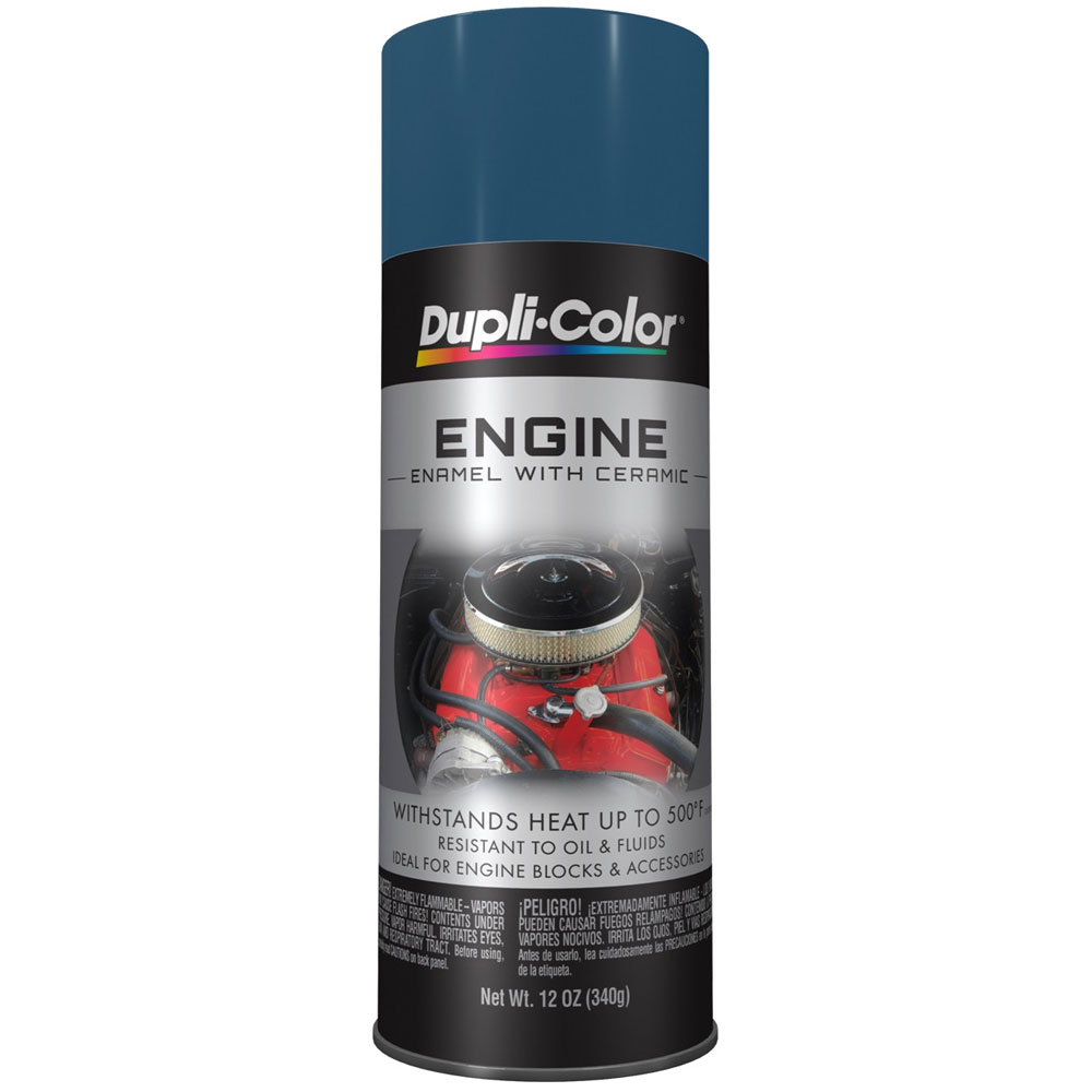 Photo for Duplicolor Paint DE1609; Engine Enamel with Ceramic 12.00 oz. Aerosol Chevrolet Blue 500 deg. F Intermittent