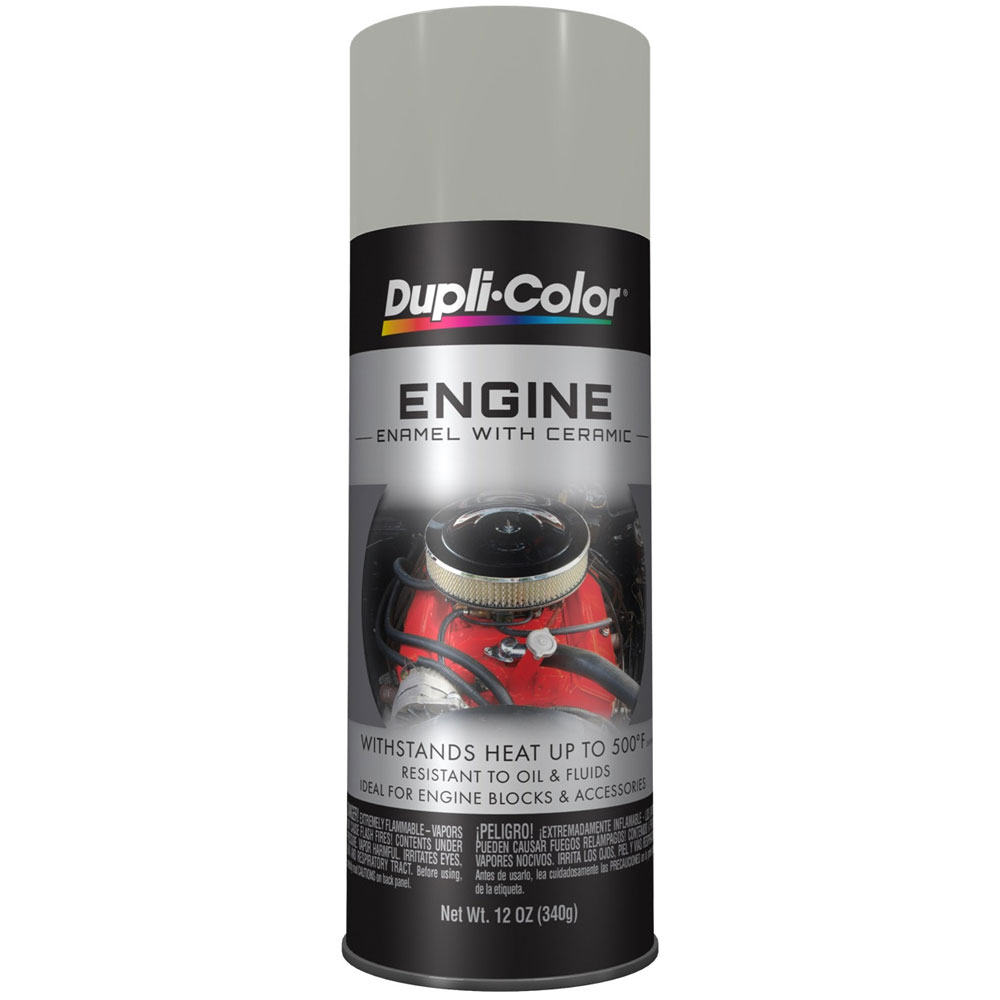 Duplicolor Paint DE1650; Engine Enamel with Ceramic 12.00 oz. Aerosol Cast Aluminum 500 deg. F Intermittent 