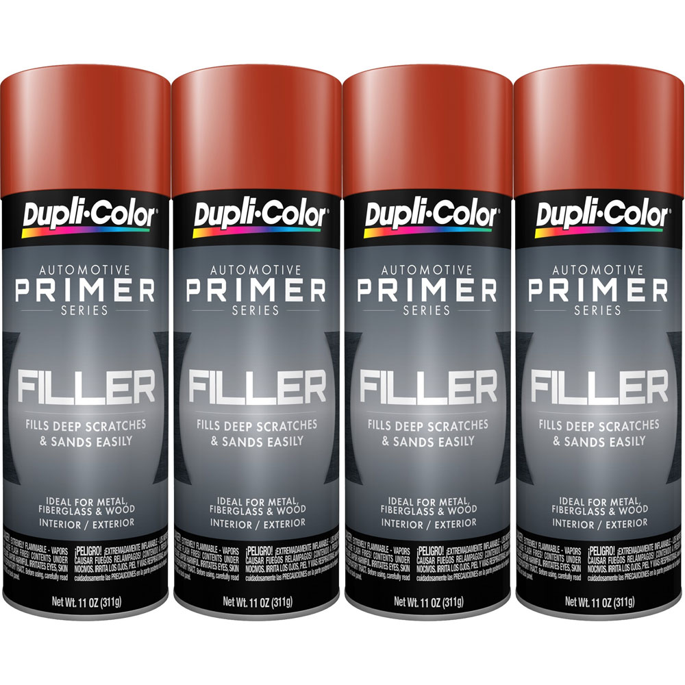 Photo for Duplicolor Paint Primer FP102(4-PACK); Filler 11.0 oz. Aerosol Red Oxide 