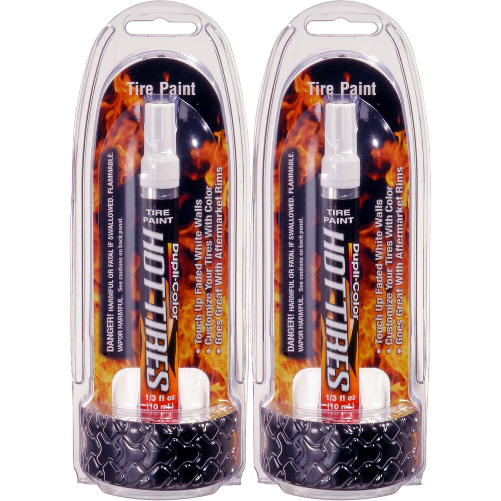 Photo for Duplicolor Paint HT100(2-PACK); Hot Tire Paint 0.30 oz. Aerosol White 