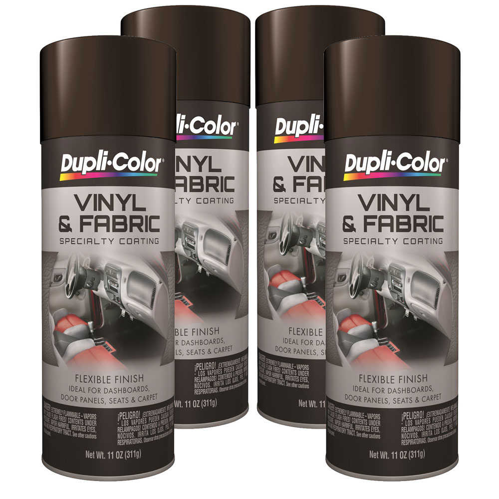 Photo for Duplicolor Paint HVP106(4-PACK); Vinyl and Fabric Coating 11.0 oz. Aerosol Flat Black 
