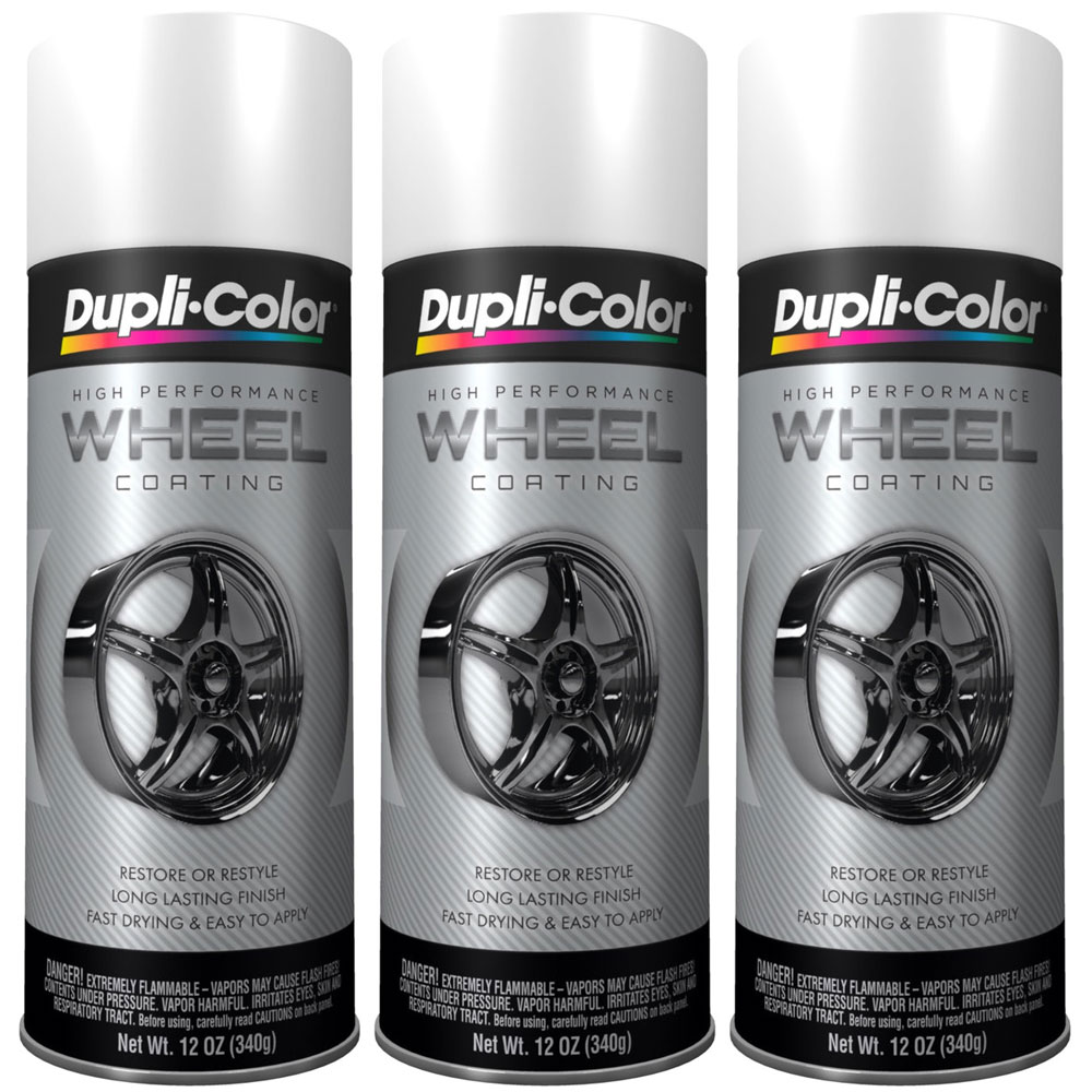 Photo for Duplicolor Paint HWP100(3-PACK); High Performance Wheel Coating 11.0 oz. Aerosol White 