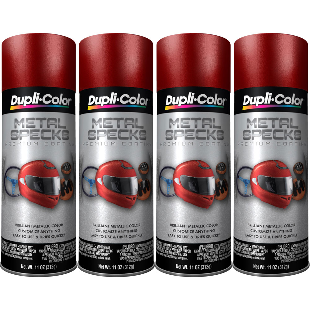 Photo for Duplicolor Paint MS300(4-PACK); Metal Specks 11.0 oz. Aerosol Retro Red 