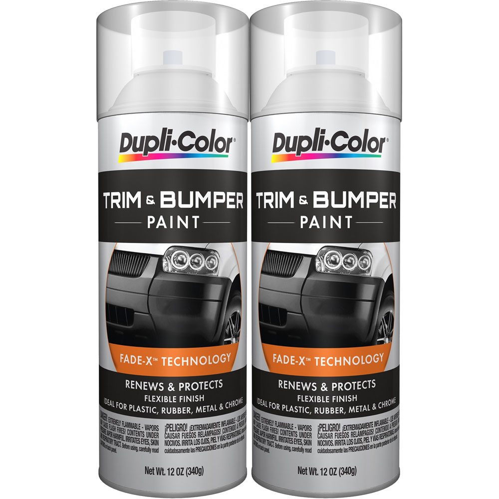 Photo for Duplicolor Paint TB100(2-PACK); Trim and Bumper Paint 11.0 oz. Aerosol Clear 