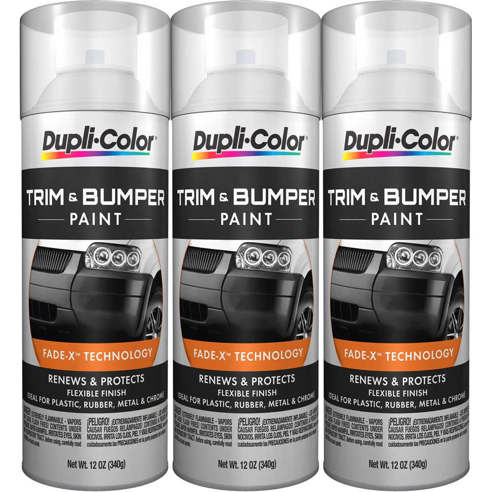 Photo for Duplicolor Paint TB100(3-PACK); Trim and Bumper Paint 11.0 oz. Aerosol Clear 