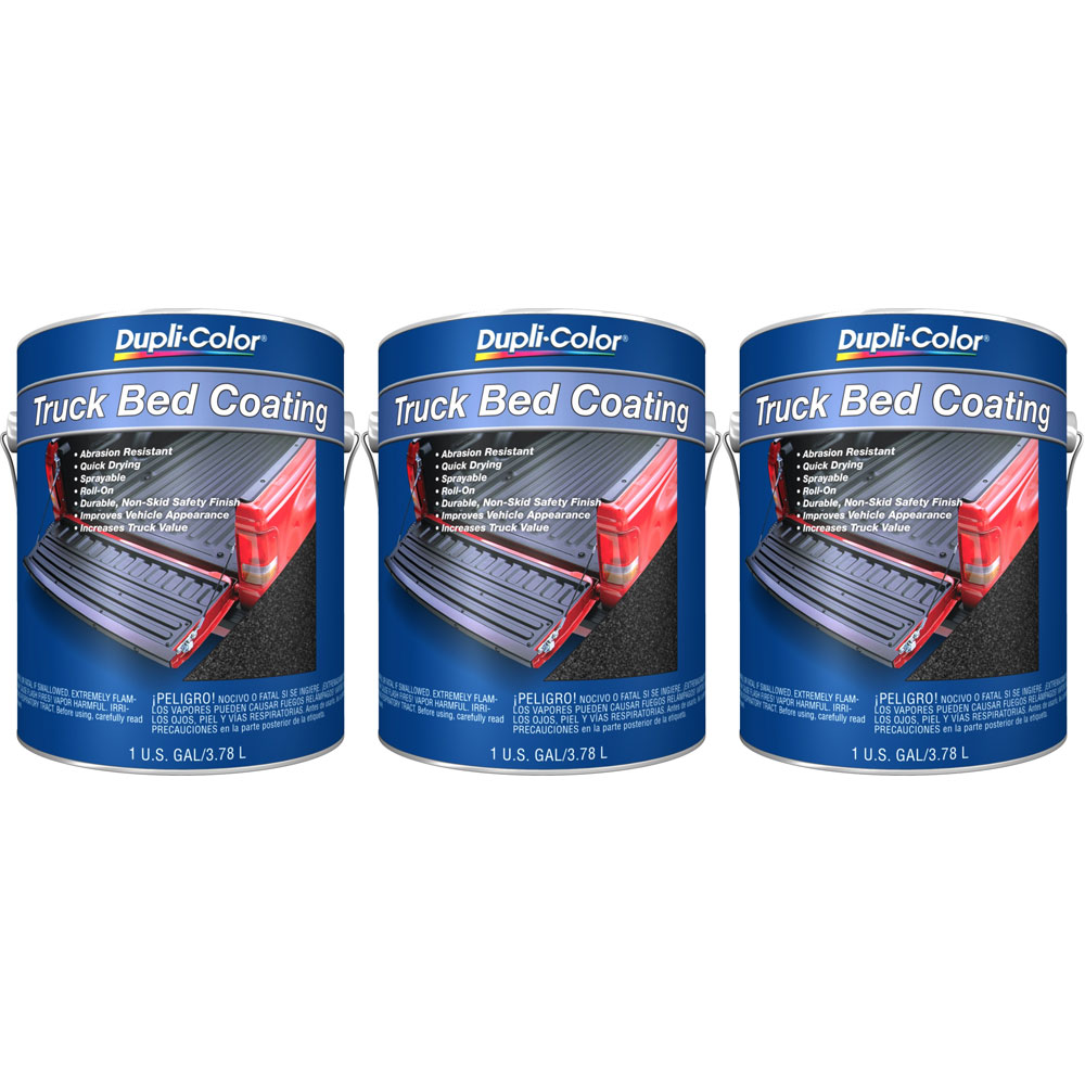Photo for Duplicolor Truck Bed Liner TRG252(3-PACK); 1 Gallon Spray On, Brush On Black 