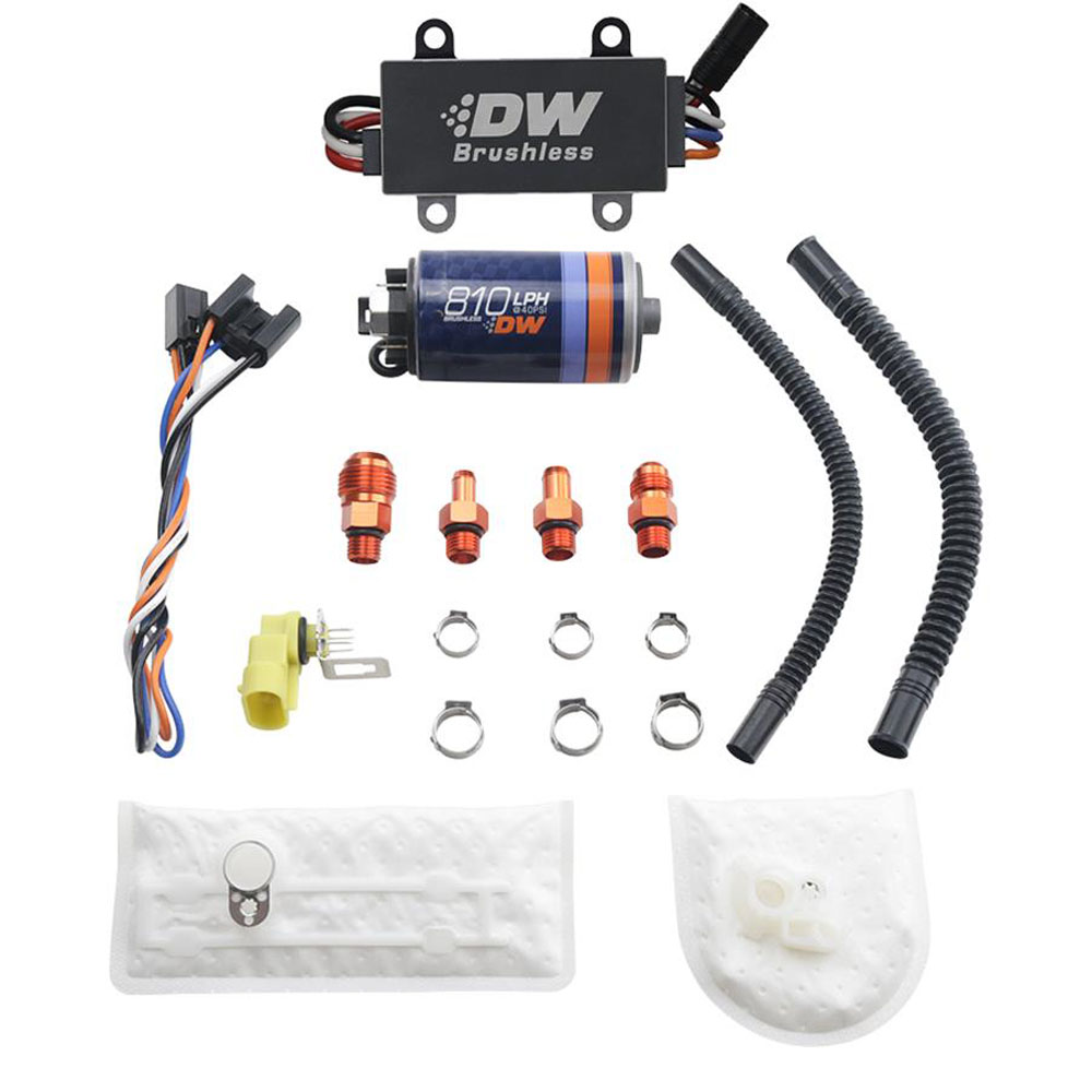 DeatschWerks Electric Fuel Pump 9-811-C105-1002; DW810 Brushless Fuel Pump w/2-speed controller 214 gph/810 lph Gasoline 