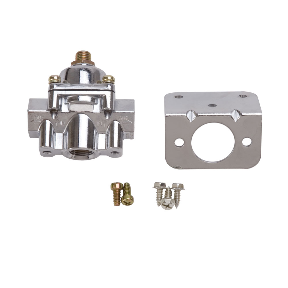 Edelbrock Fuel Pressure Regulator 1789; Low Pressure Regulator 1 to 4 PSI Returnless Gasoline Aluminum 