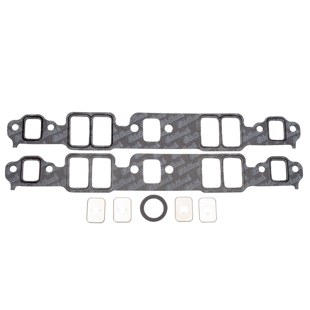 Edelbrock Intake Manifold Gaskets 7201; Composite for 1955 to 1986 Chevy 262 to 400 