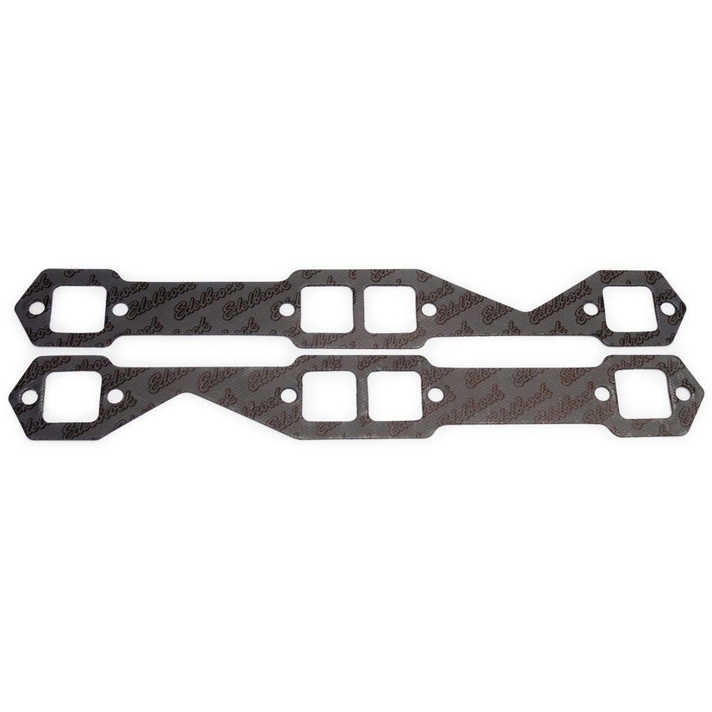 Edelbrock Exhaust Manifold Gaskets 7204; Steel Core Composite for 1958 to 1986 Chevy 262 to 400 