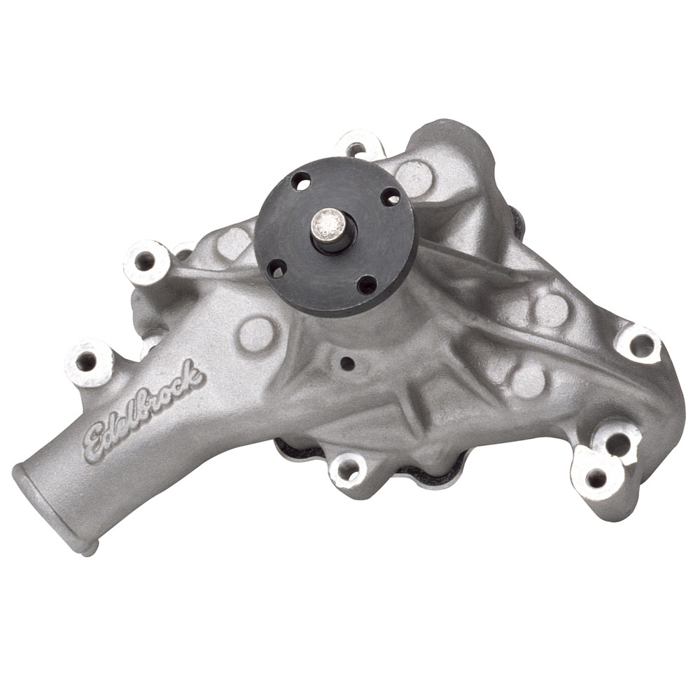 Edelbrock Mechanical Water Pump 8811; High Performance, LWP High Volume Natural Aluminum Mechanical Long for 1969 to 1987 Chevy 262 to 400 