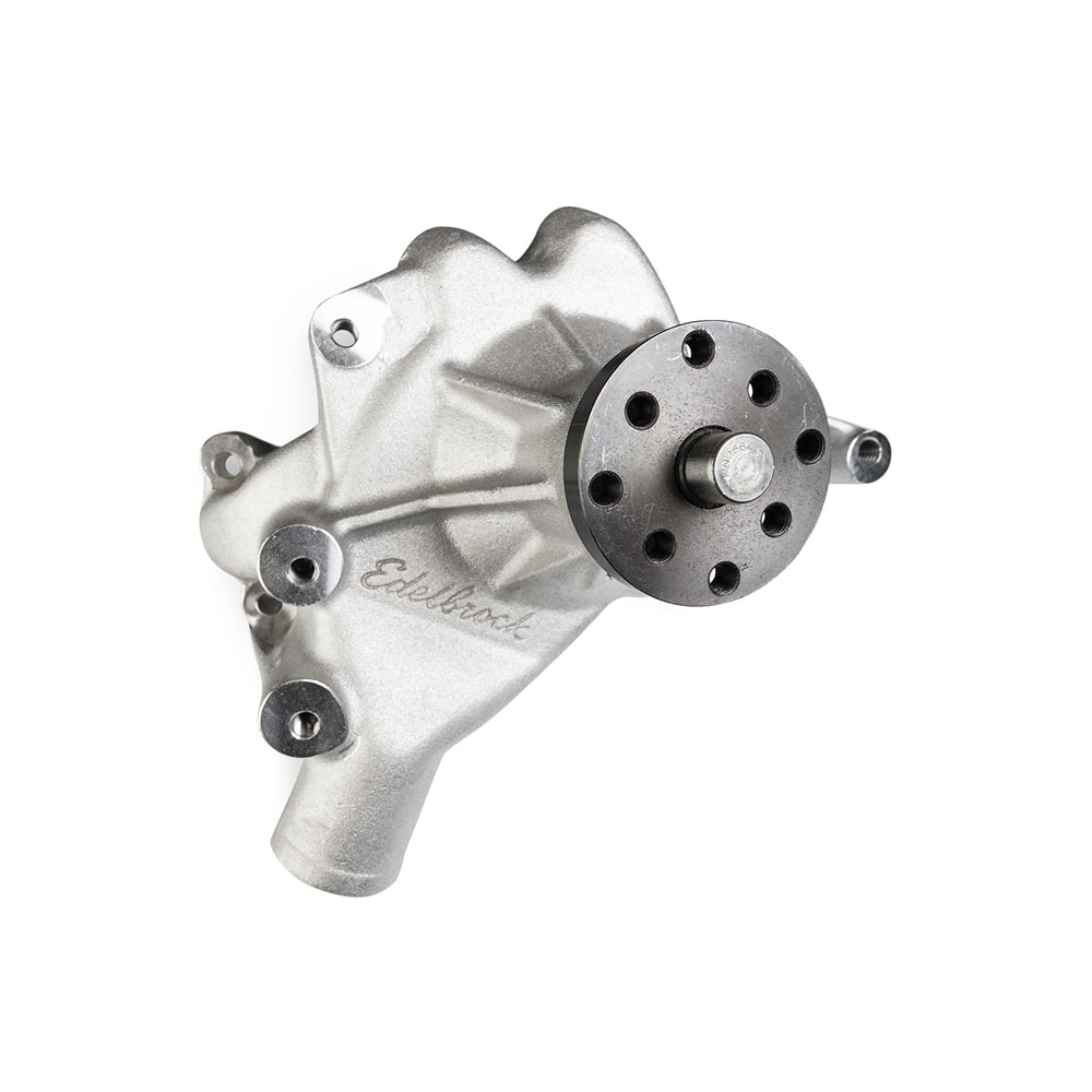 Edelbrock Mechanical Water Pump 8851; High Performance High Volume Natural Aluminum for 1969 to 1991 Chevy 396 to 454 