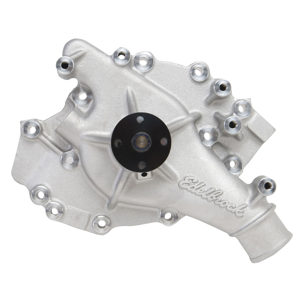 Edelbrock Mechanical Water Pump 8866; High Performance High Volume Natural Aluminum for 1970 to 1992 Ford 429 to 460 