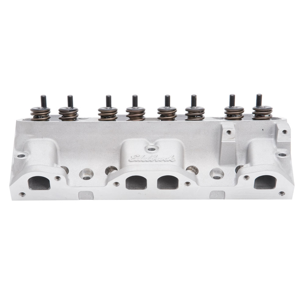 Edelbrock Cylinder Head Assembly 60575; Performer RPM 215cc Aluminum 87cc for 1965 to 1979 Pontiac 389 to 455 