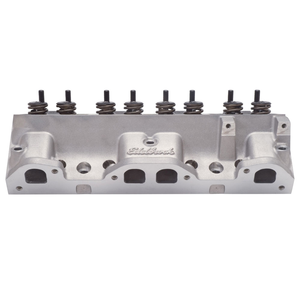 Edelbrock Cylinder Head Assembly 60579; Performer 215cc Aluminum 87cc for 1965 to 1979 Pontiac 389 to 455 