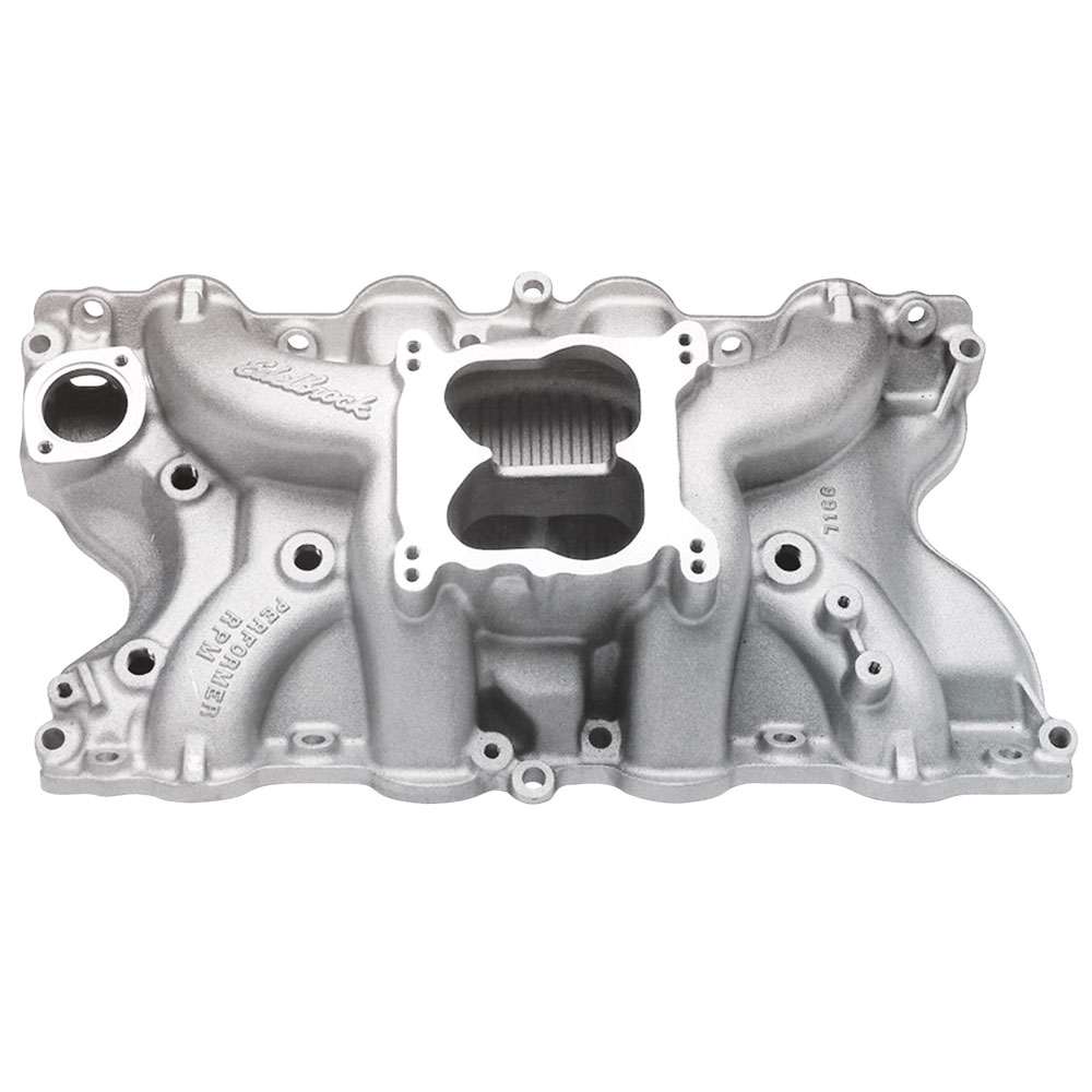 Photo for Edelbrock Intake Manifold 7166; Performer RPM Round Dual Plane 1500 to 6500 Satin Aluminum for Ford 429 to 460
