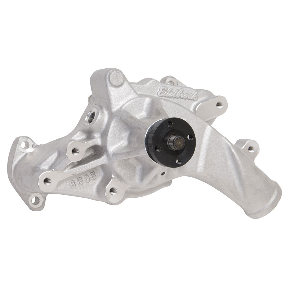 Edelbrock Mechanical Water Pump 8805; High Performance High Volume Natural Aluminum for 1965 to 1976 Ford 352 to 428 FE 