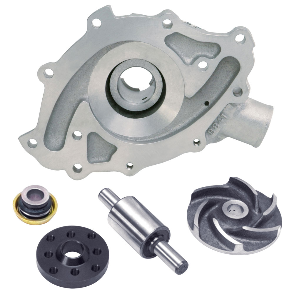 Edelbrock Water Pump 8841; Victor High Volume Natural Aluminum Mechanical for 1965 to 1969 Ford 289 to 351W 
