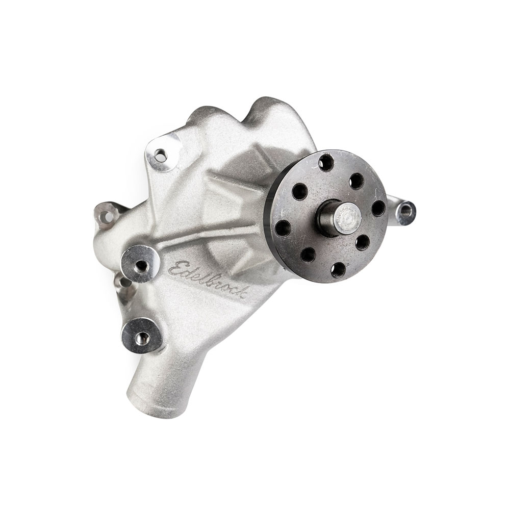 Edelbrock Mechanical Water Pump 8851; High Performance High Volume Natural Aluminum for 1969 to 1991 Chevy 396 to 454 