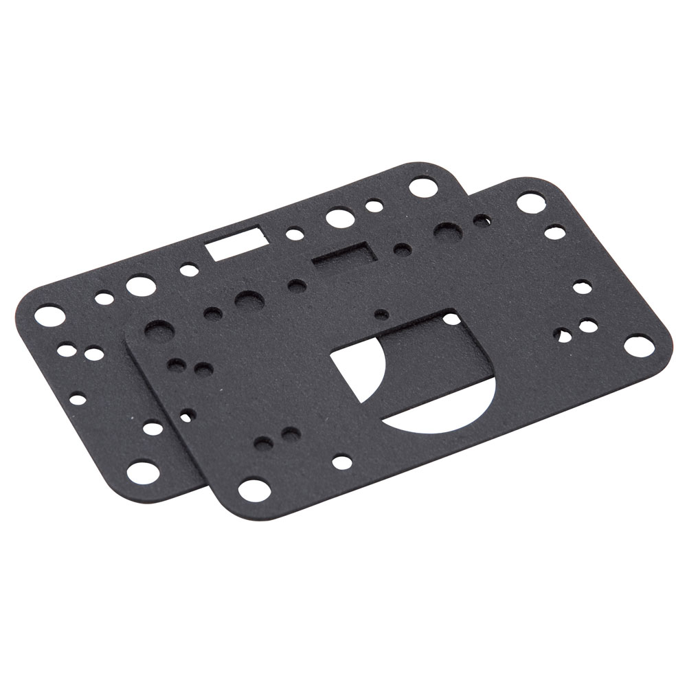 Edelbrock Carburetor Metering Block Gasket 12380; 0.061 in. Black Nitrile Holley 4150, 4160 Gasoline, Alcohol 